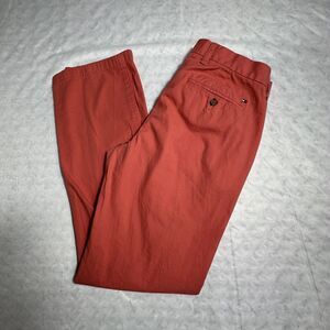 Tommy Hilfiger Pants Slim Fit Orange Pink Salmon Straight Leg Khakis 31x32